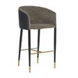 Modern European furniture - Gray Fabric & Leather Bar Stool - www.oroa.com