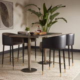 Modern European furniture - Gray Fabric & Leather Bar Stool - www.oroa.com