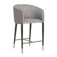 Modern European furniture - Taupe Leather Counter Stool - www.oroa.com