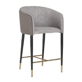 Taupe Leather Counter Stool by Splendido Asher