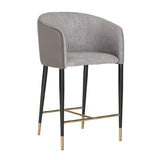 Modern European furniture - Taupe Leather Counter Stool - www.oroa.com