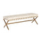 Modern European furniture - Button Tufted Leather Bench - www.oroa.com