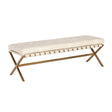 Modern European furniture - Button Tufted Leather Bench - www.oroa.com