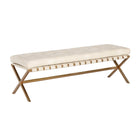 Modern European furniture - Button Tufted Leather Bench - www.oroa.com