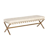 Modern European furniture - Button Tufted Leather Bench - www.oroa.com