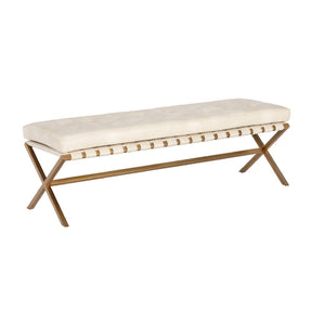 Button Tufted Leather Bench by Splendido Kenji