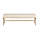 Modern European furniture - Button Tufted Leather Bench - www.oroa.com