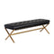 Modern European furniture - Button Tufted Leather Bench - www.oroa.com