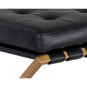   Button Tufted Leather Bench | Oroa.com