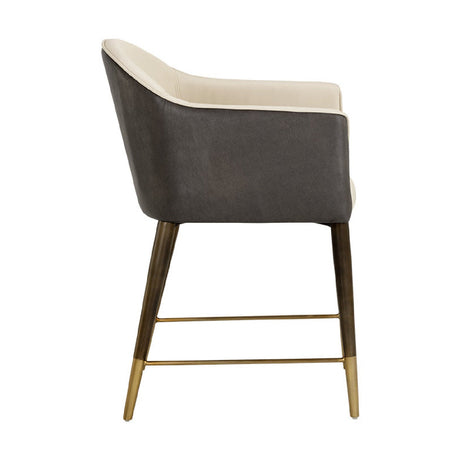 Modern European furniture - Cream Leather Dining Armchair - www.oroa.com