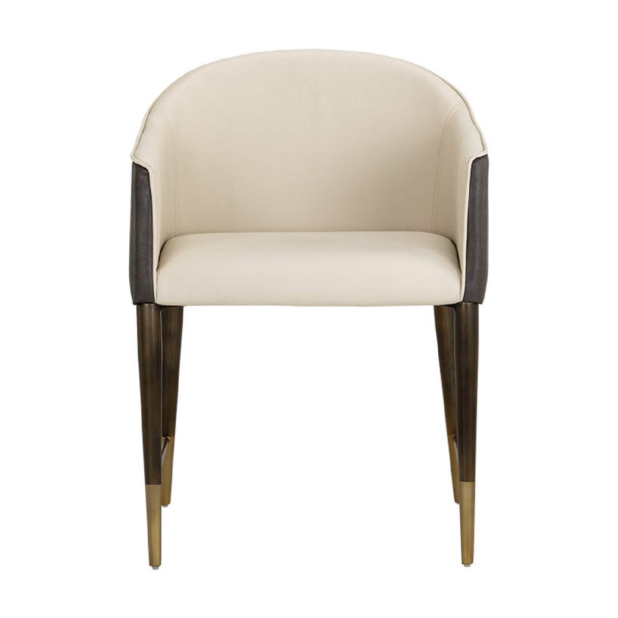   Cream Leather Dining Armchair | Oroa.com