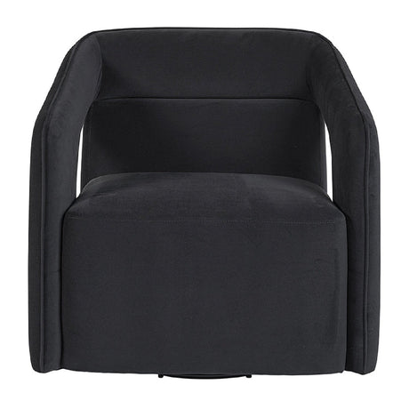 Modern European furniture - Fabric Upholstered Swivel Lounge Chair - www.oroa.com