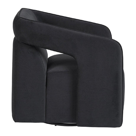 Modern European furniture - Fabric Upholstered Swivel Lounge Chair - www.oroa.com