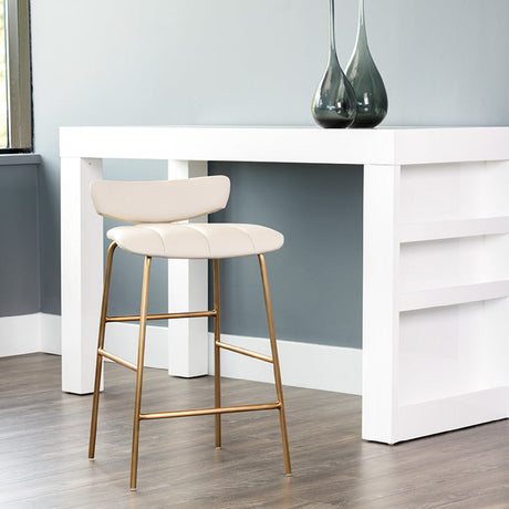 Modern European furniture - Leather Inspired Counter Stool - www.oroa.com