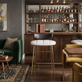 Modern European furniture - Leather Inspired Counter Stool - www.oroa.com