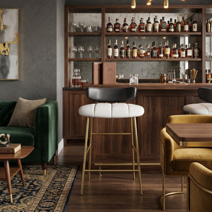   Leather Inspired Counter Stool | Oroa.com