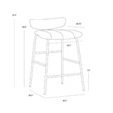 Modern European furniture - Leather Inspired Counter Stool - www.oroa.com