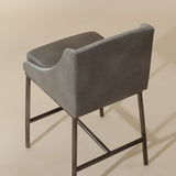 Modern European furniture - Gray Leather Seat Counter Stool - www.oroa.com