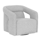 Modern European furniture - Fabric Upholstered Swivel Lounge Chair - www.oroa.com