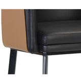 Modern European furniture - Two-Toned Leather Bar Stool - www.oroa.com