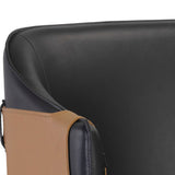 Modern European furniture - Two-Toned Leather Bar Stool - www.oroa.com