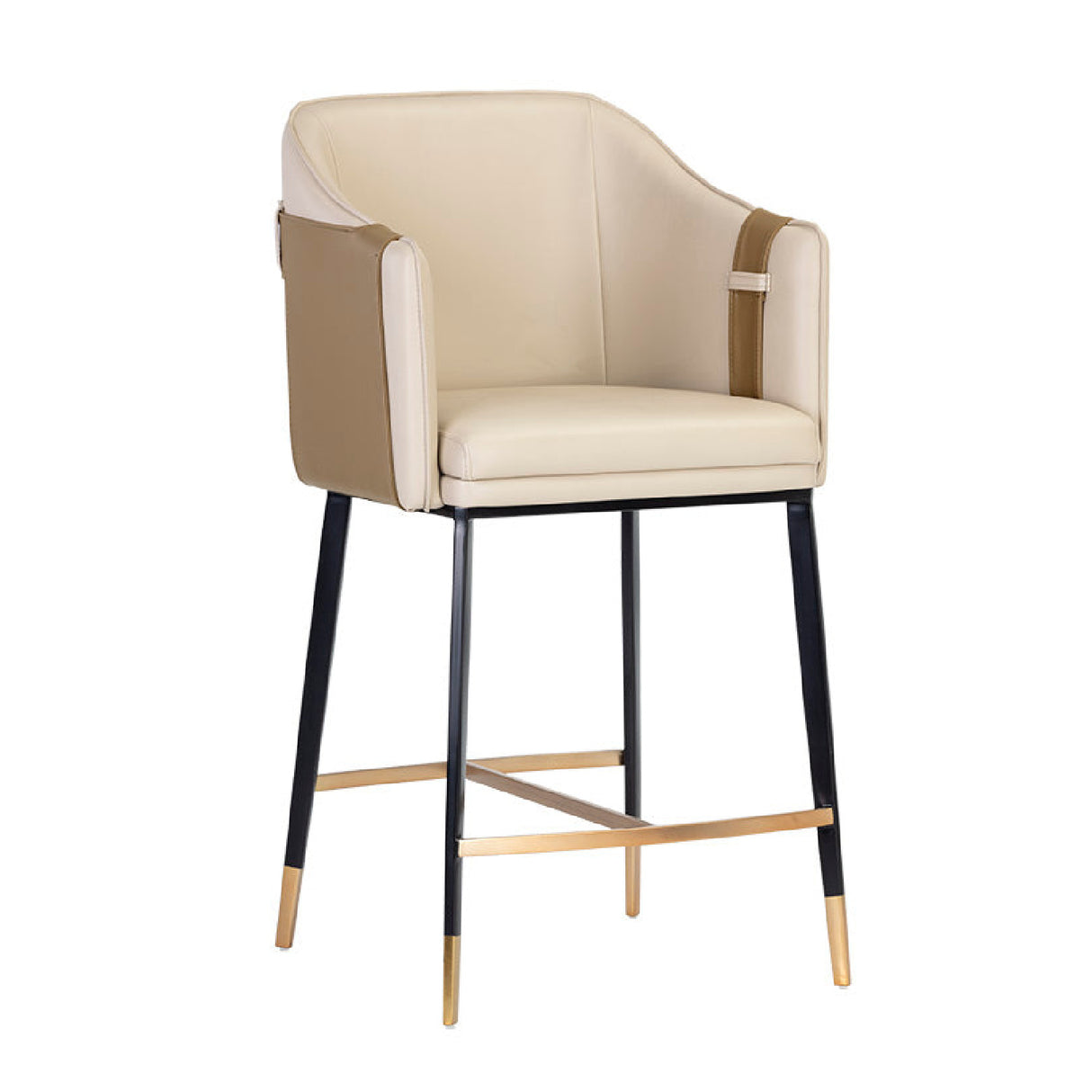   Two-Toned Leather Counter Stool | Oroa.com