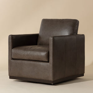   Modern European furniture - Track-Armed Swivel Lounge Chair - www.oroa.com | Oroa.com