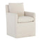 Modern European furniture - Linen Wheeled Dining Chair - www.oroa.com