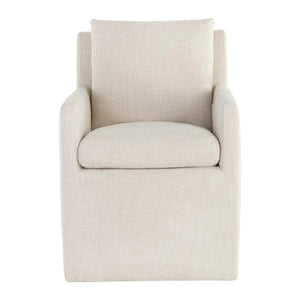   Linen Wheeled Dining Chair | Oroa.com