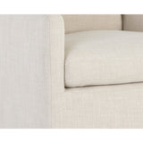 Modern European furniture - Linen Wheeled Dining Chair - www.oroa.com