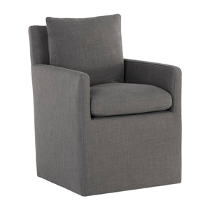   Linen Wheeled Dining Chair | Oroa.com