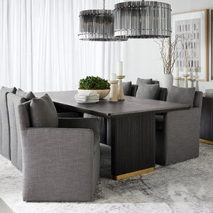   Linen Wheeled Dining Chair | Oroa.com