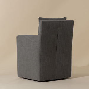   Linen Wheeled Dining Chair | Oroa.com