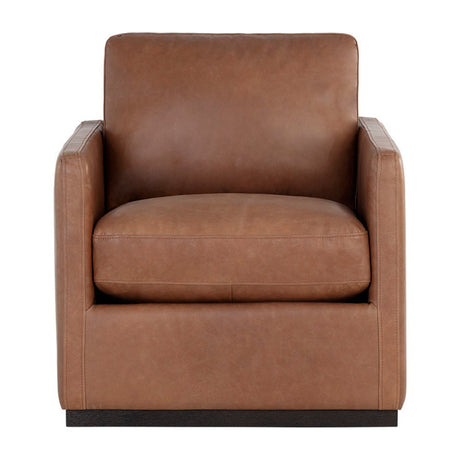 Modern European furniture - Track-Armed Swivel Lounge Chair - www.oroa.com