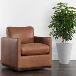   Modern European furniture - Track-Armed Swivel Lounge Chair - www.oroa.com | Oroa.com