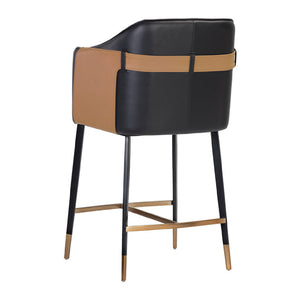   Two-Toned Leather Counter Stool | Oroa.com