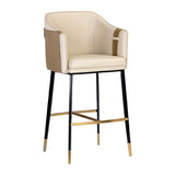 Modern European furniture - Two-Toned Leather Bar Stool - www.oroa.com