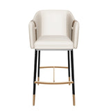 Modern European furniture - Two-Toned Leather Bar Stool - www.oroa.com