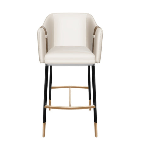 Modern European furniture - Two-Toned Leather Bar Stool - www.oroa.com