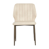 Channeled Leather Look Dining Chairs (2) | Splendido Clinton