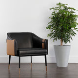 Modern European furniture - Two-Toned Leather Lounge Chair - www.oroa.com