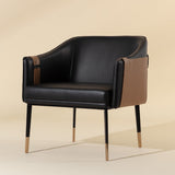 Modern European furniture - Two-Toned Leather Lounge Chair - www.oroa.com