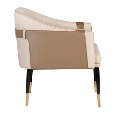 Modern European furniture - Two-Toned Leather Lounge Chair - www.oroa.com