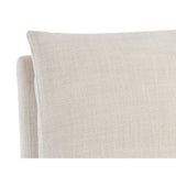 Modern European furniture - White Linen Wheeled Dining Chair - www.oroa.com