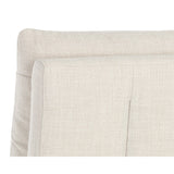 Modern European furniture - White Linen Wheeled Dining Chair - www.oroa.com