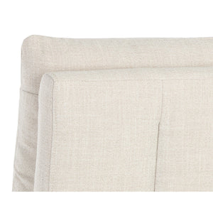   Modern European furniture - White Linen Wheeled Dining Chair - www.oroa.com | Oroa.com