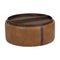 Modern European furniture - Round Leather Wheeled Storage Ottoman - www.oroa.com