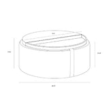 Modern European furniture - Round Leather Wheeled Storage Ottoman - www.oroa.com