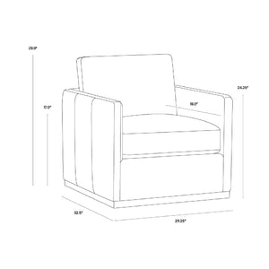  Modern European furniture - Track-Armed Swivel Lounge Chair - www.oroa.com | Oroa.com