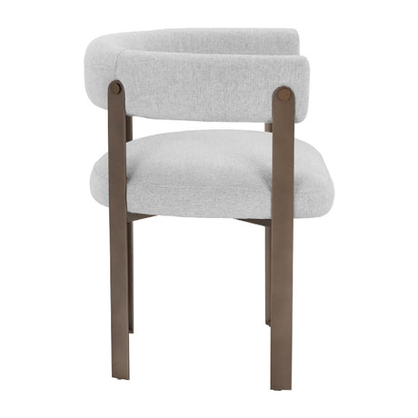 Modern European furniture - Curved Wood Frame Dining Armchair - www.oroa.com